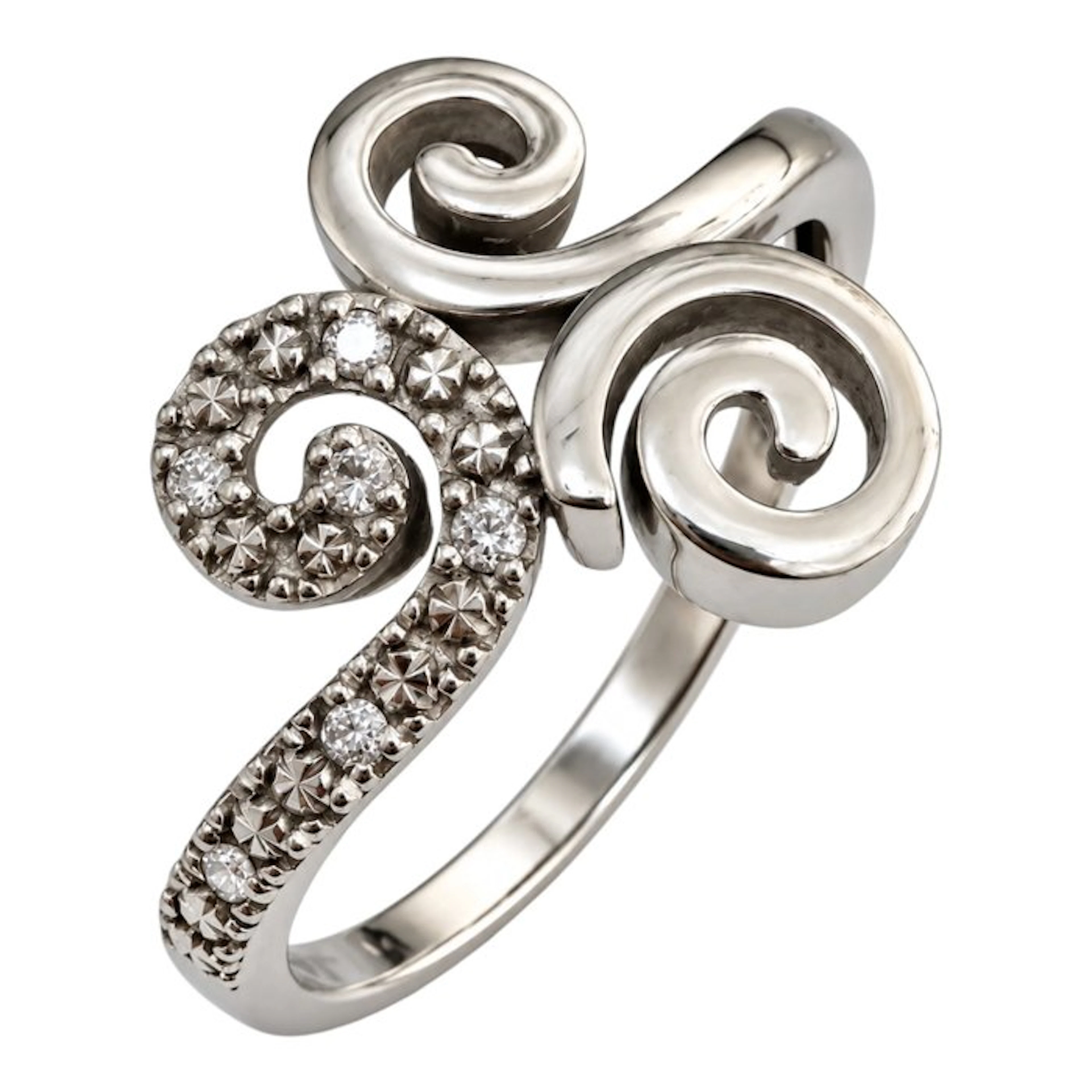 Bliss - Ring - 18 kt. White gold - 0.06ct. tw. Diamond (Natural)