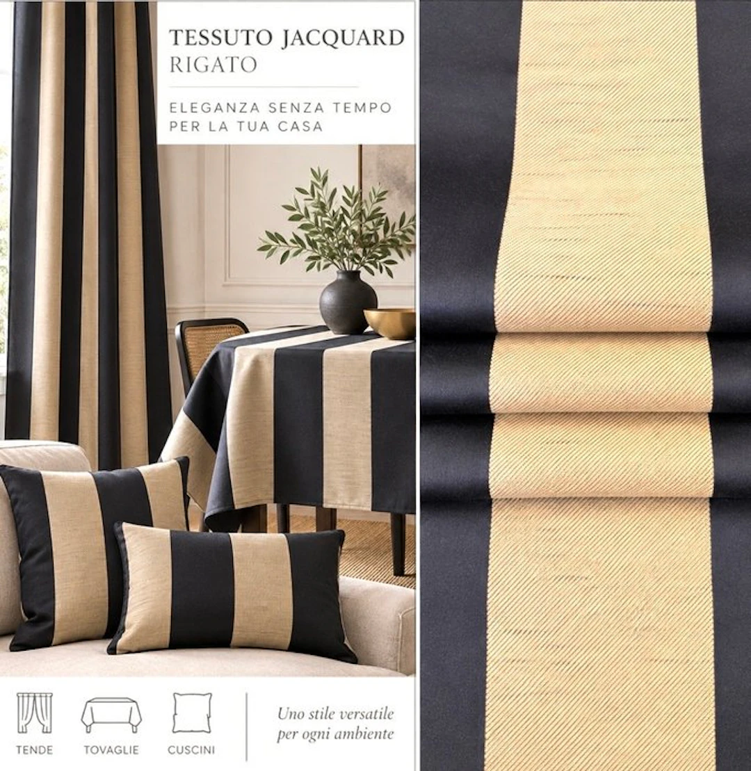 1782★ Premium jacquard upholstery fabric with vertical...