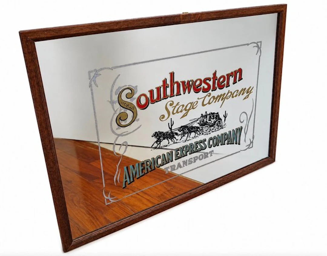 Southwestern Stage Company – American Express Company - Mirror - Glass
