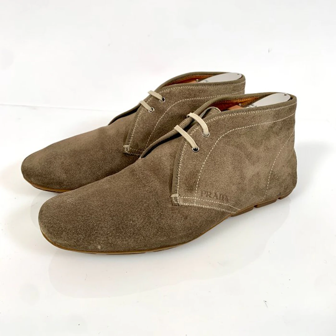 Prada Desert Sneaker 2DD 005 Suede Beige UK 6 - Sneakers - Size: EU 40