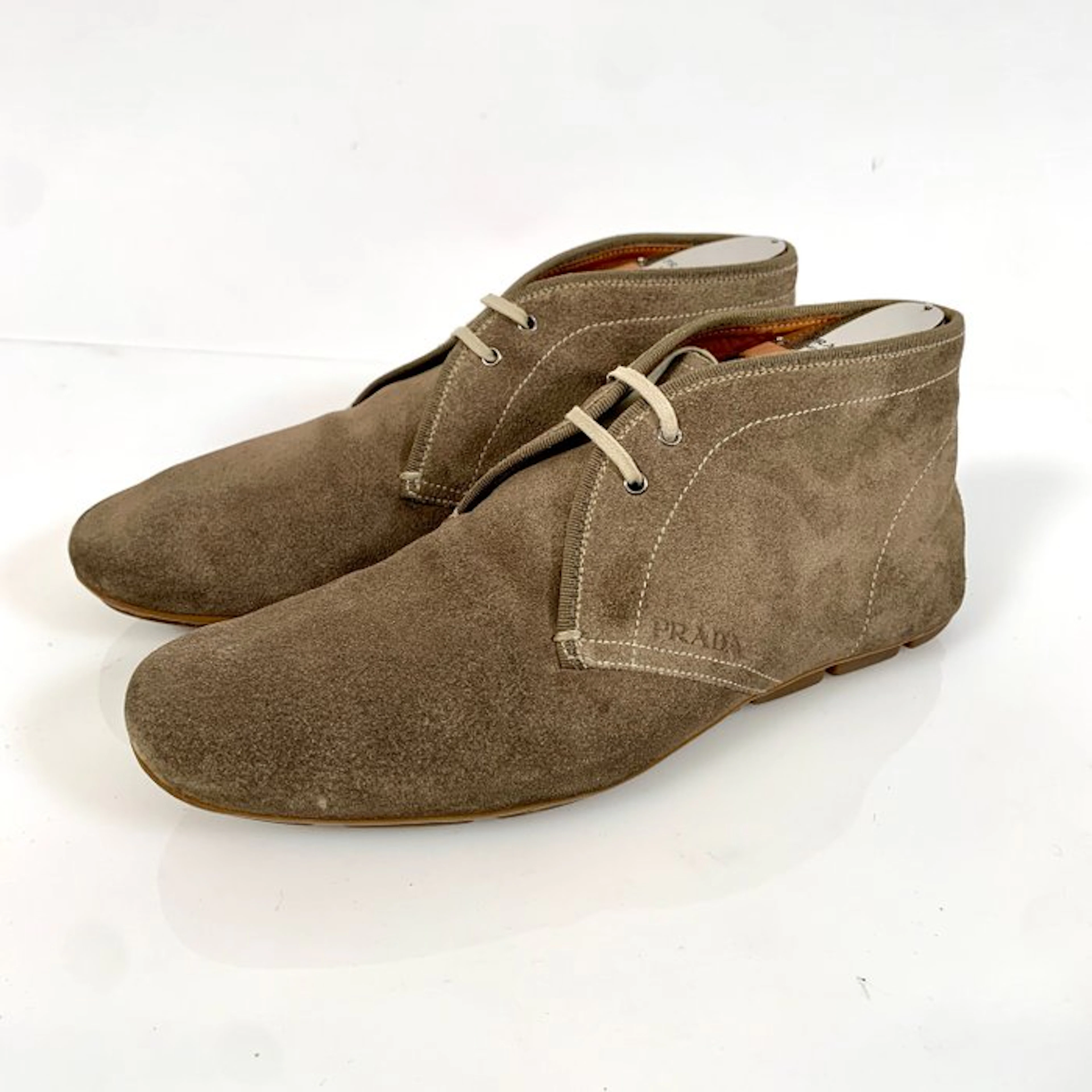 Prada Desert Sneaker 2DD 005 Suede Beige UK 6 - Sneakers - Size: EU 40