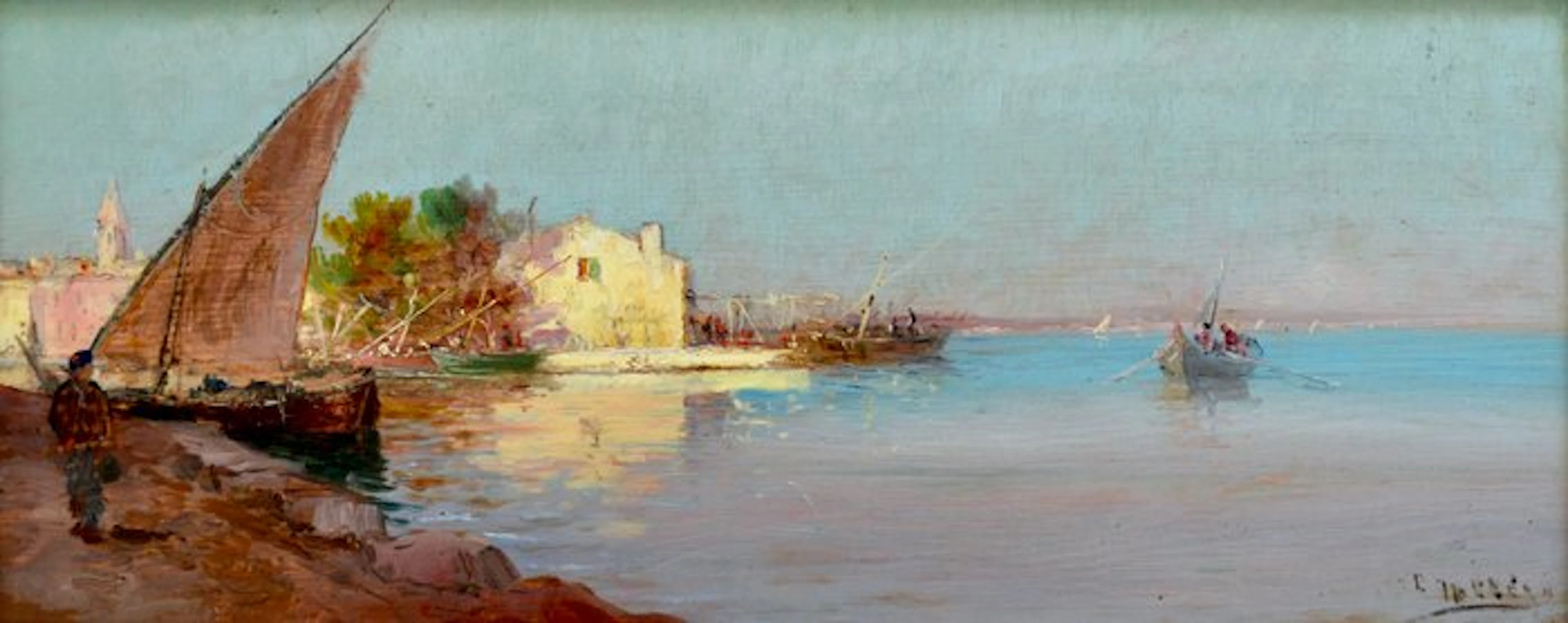 Louis Nattero (1870-1915) - La Pointe du Brescon aux Martigues