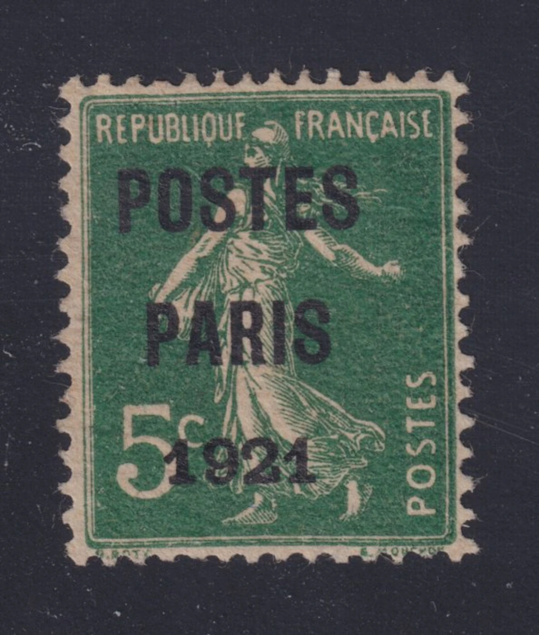France 1921 - Pre-obliterated stamp No
