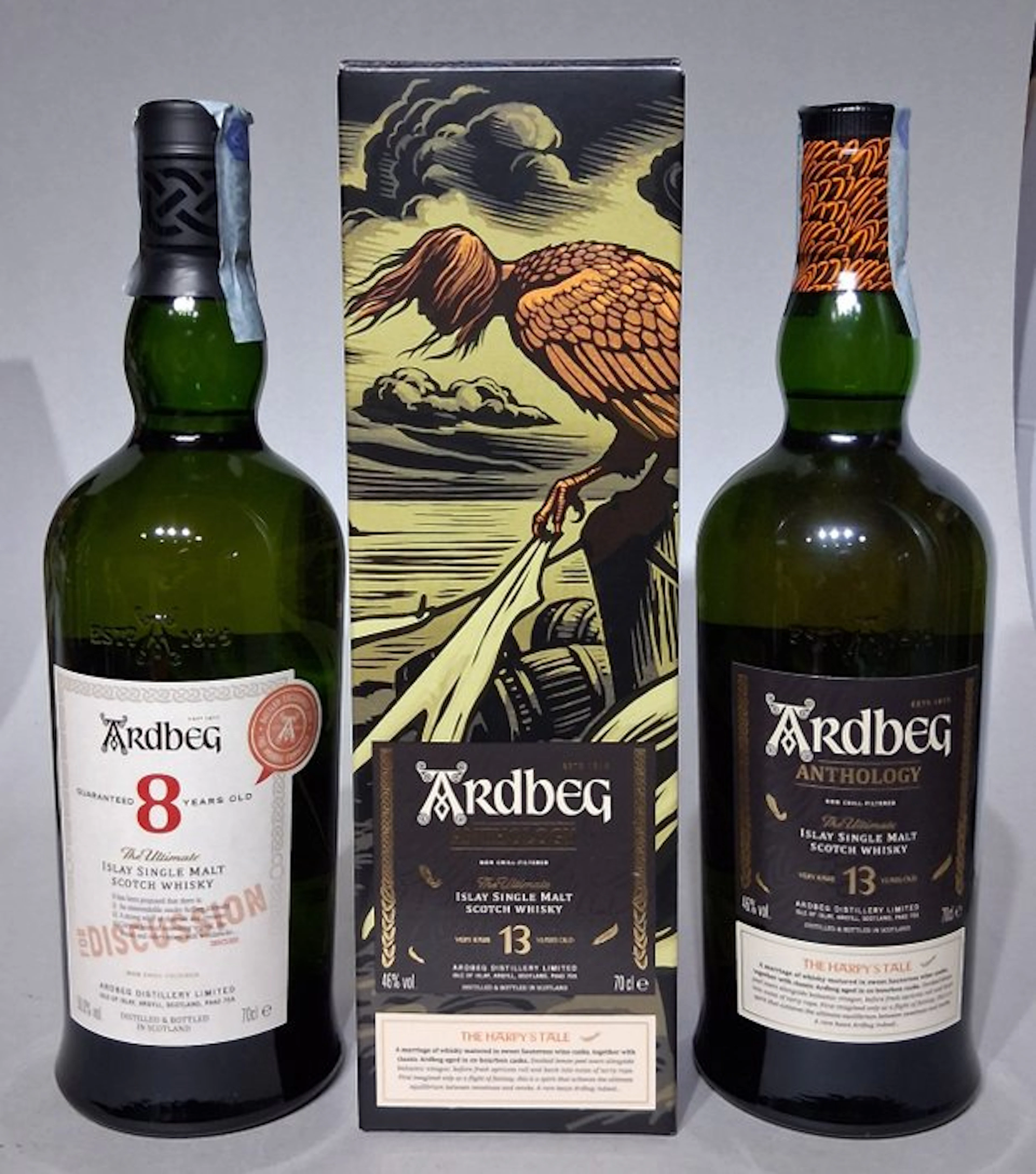 Ardbeg 8yo Committee Release for Discussion & 13yo Anthology - 70cl - 2 bottles