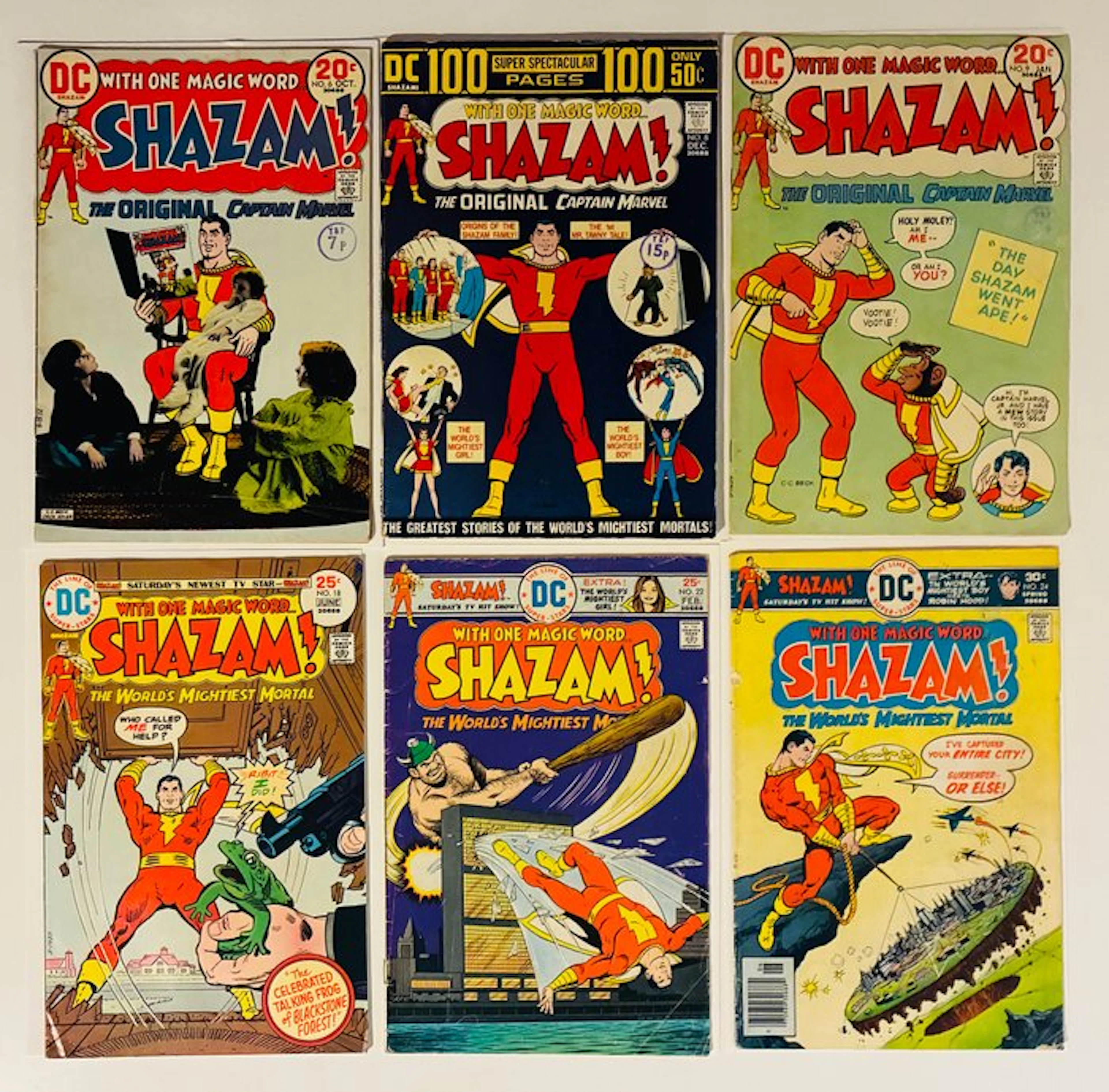 Shazam! #6 #8 #9 #18 #22 #24 - Reprints The Marvel Family...