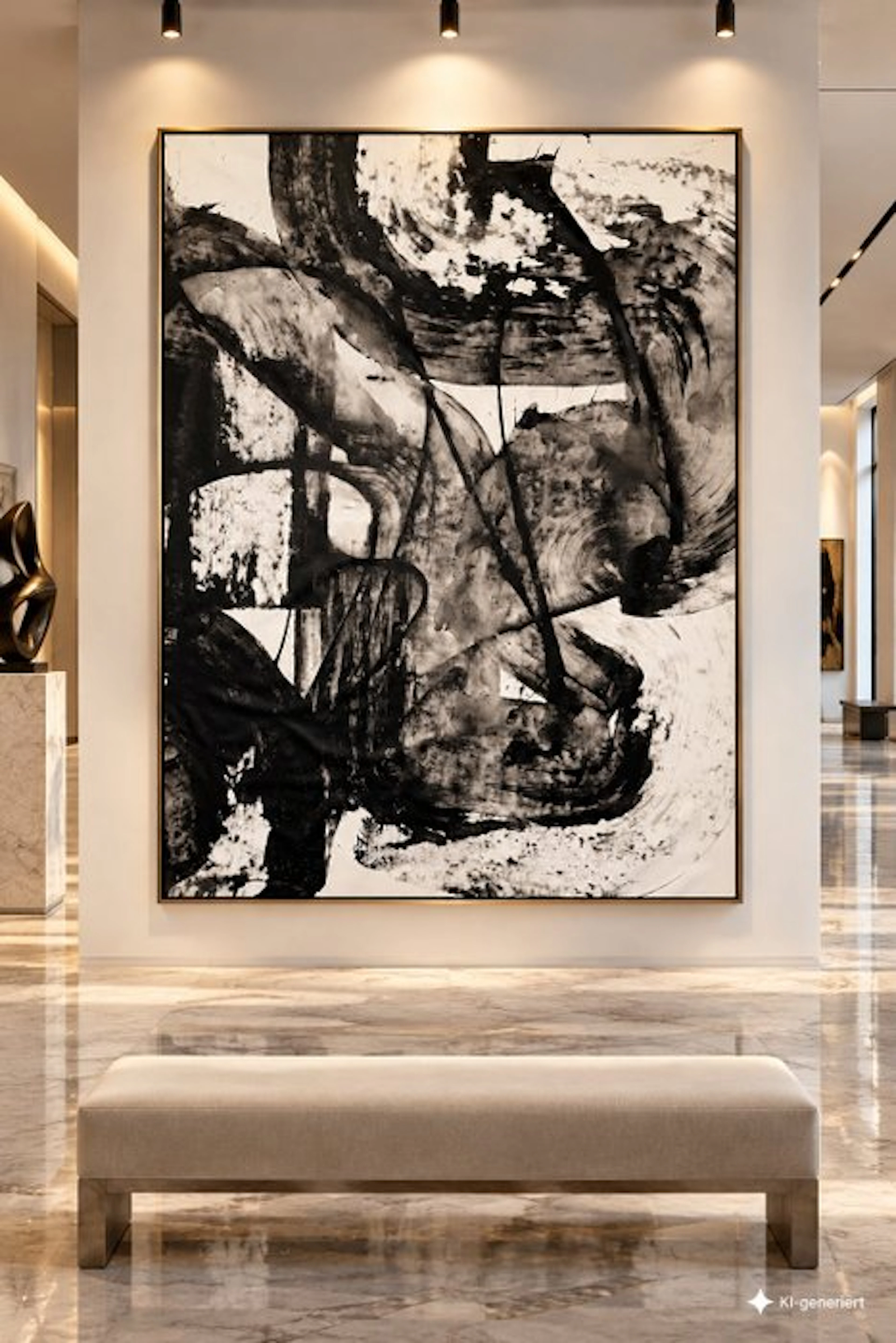 Timo Wedell - Dance in Black and White - XXL - Abstract Klein