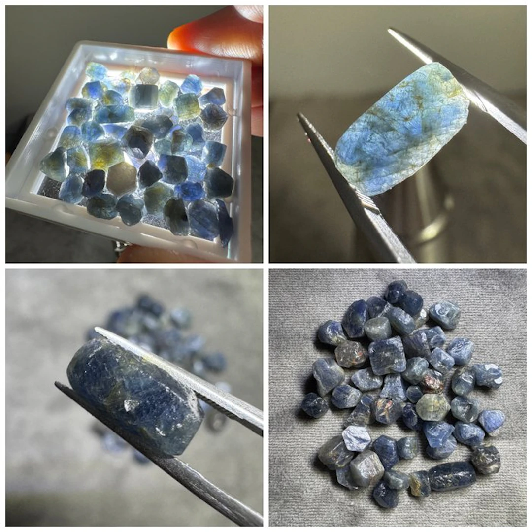 Lot of 100 carats of sapphire crystals Rough- 20 g - (45)