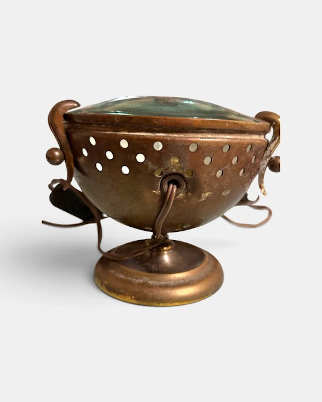 Table lamp - Brass, Glass - Brass goblet lamp.