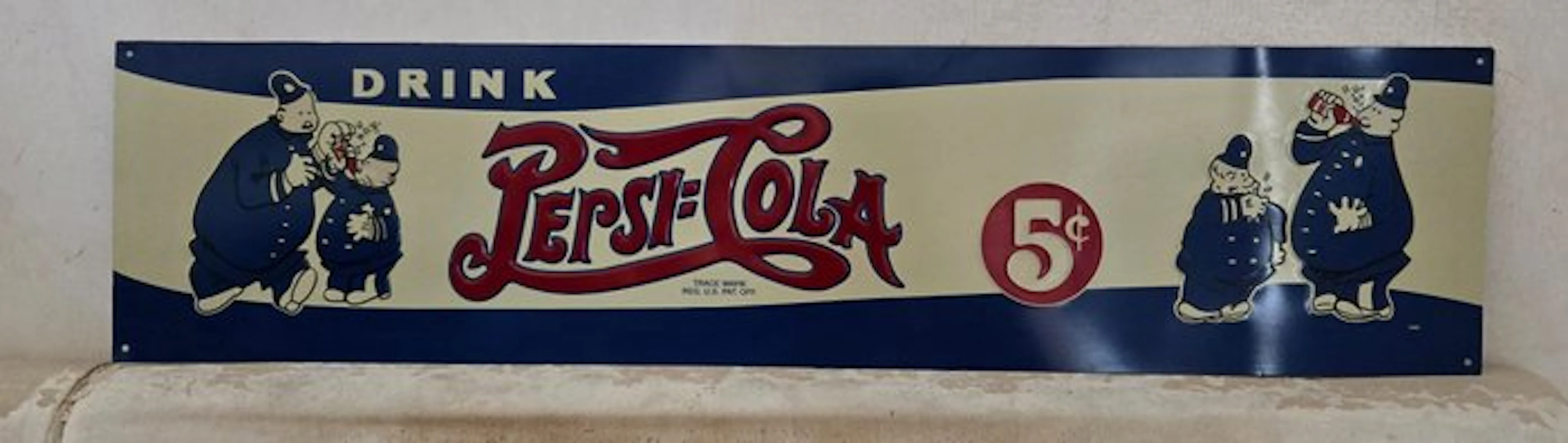 Pepsi-Cola - Pepsi-Cola sign - Advertising sign - Aluminium