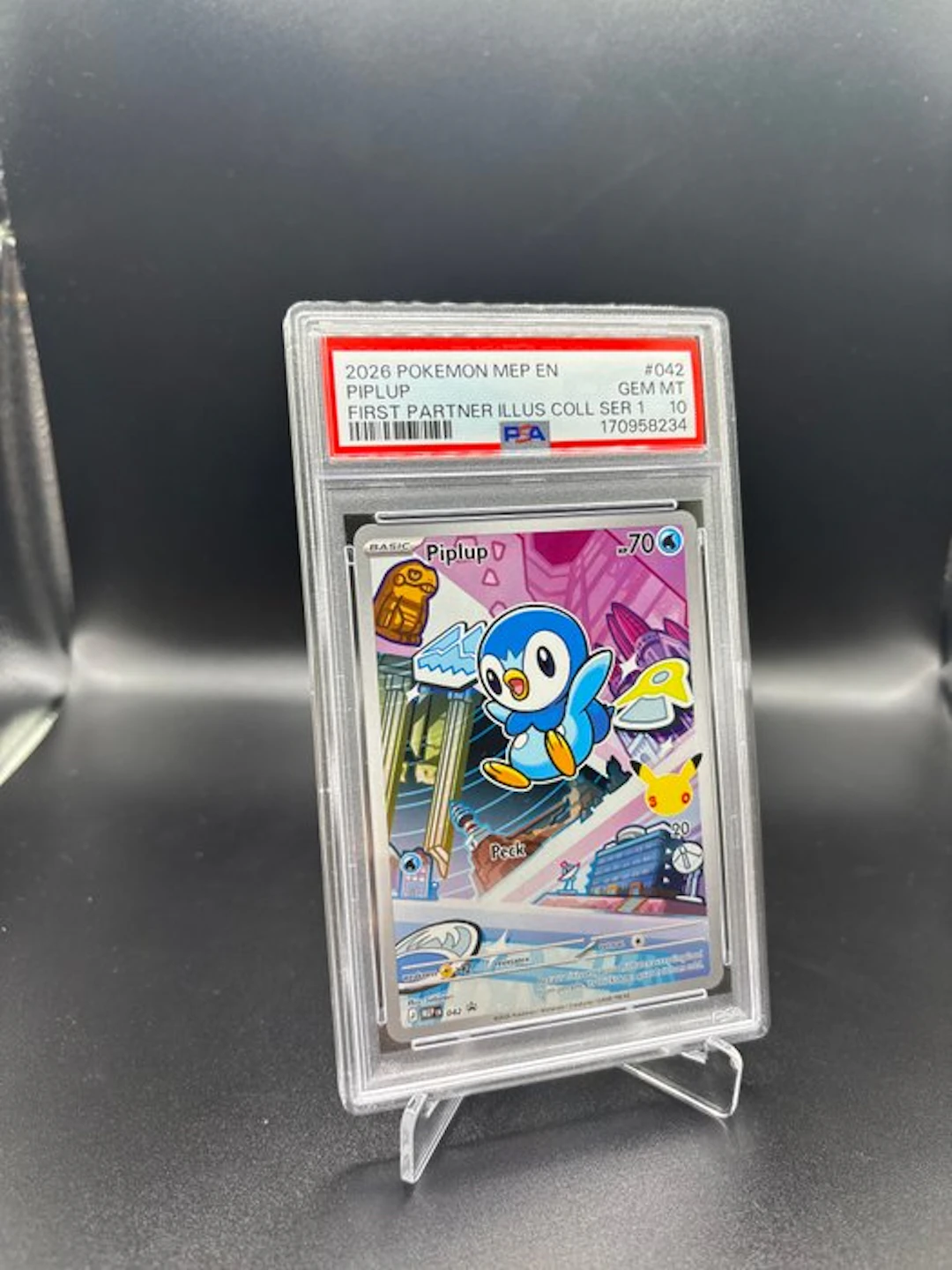 Pokémon - 1 Graded card - Piplup 042 First Partner Series - PSA 10