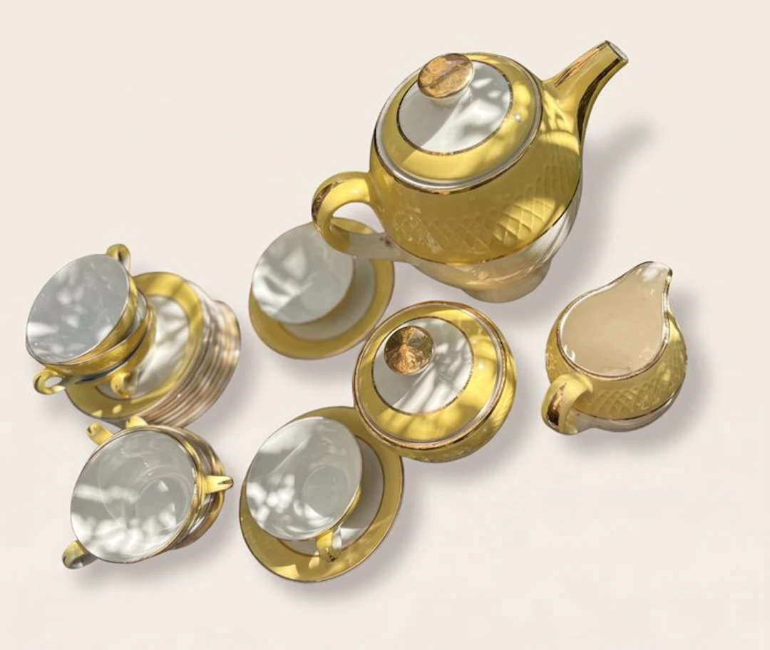 moulin des loups - Coffee set for 10 (23) - Earthenware