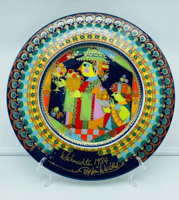 Rosenthal - Dish (12) - Porcelain - Complete set of 12 Christmas plates.