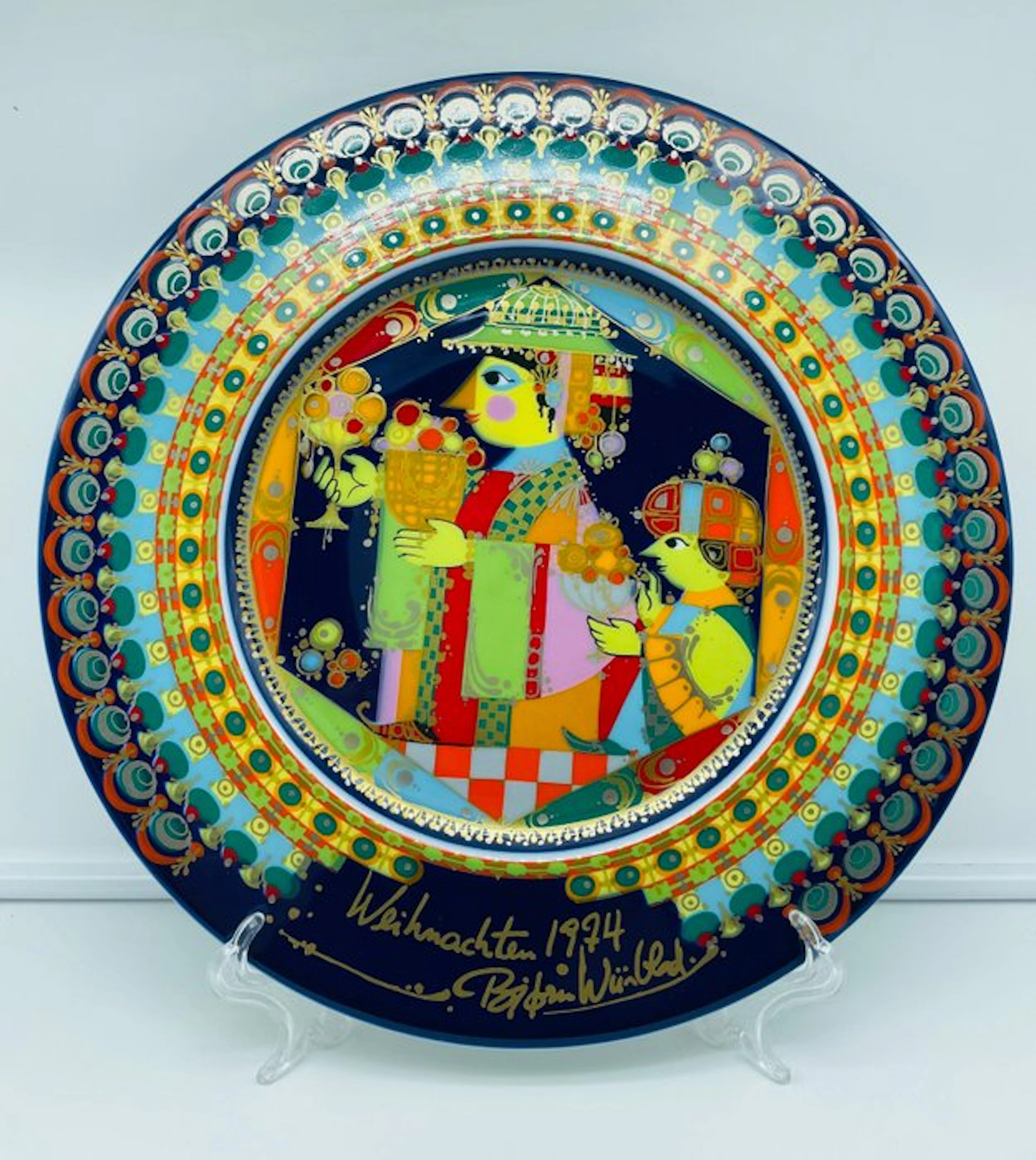 Rosenthal - Dish (12) - Porcelain - Complete set of 12 Christmas plates.