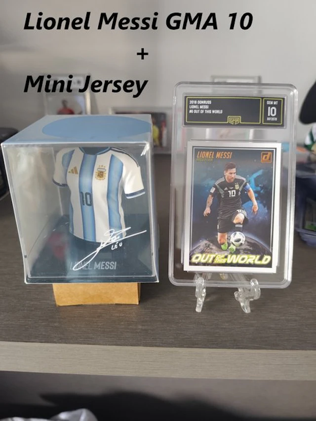 Panini Lionel Messi GMA 10 + Regalo Mini Jersey - 1 Card - Mint (M)