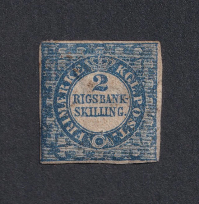 Denmark - Denmark 1852 – 2 Rigsbankskilling Blue – MN...