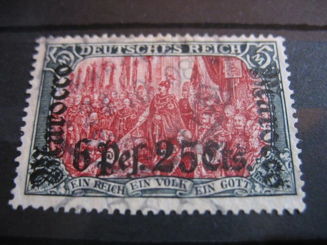 German Overseas Post Office, Morocco - MiNr. 45 stamped and tested