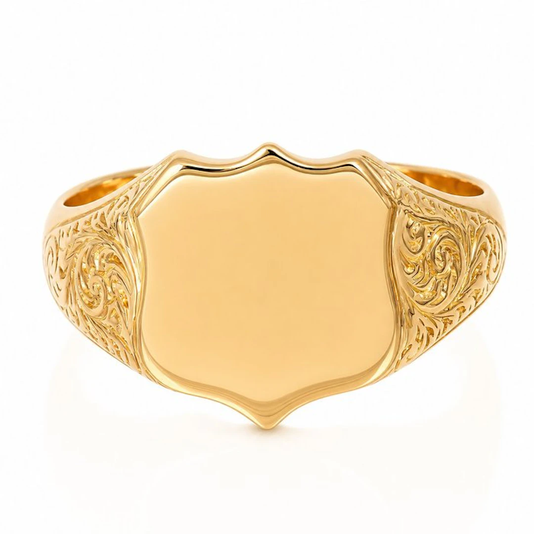 Ring - 18 kt. Yellow gold - Made in Italy - Handmade
