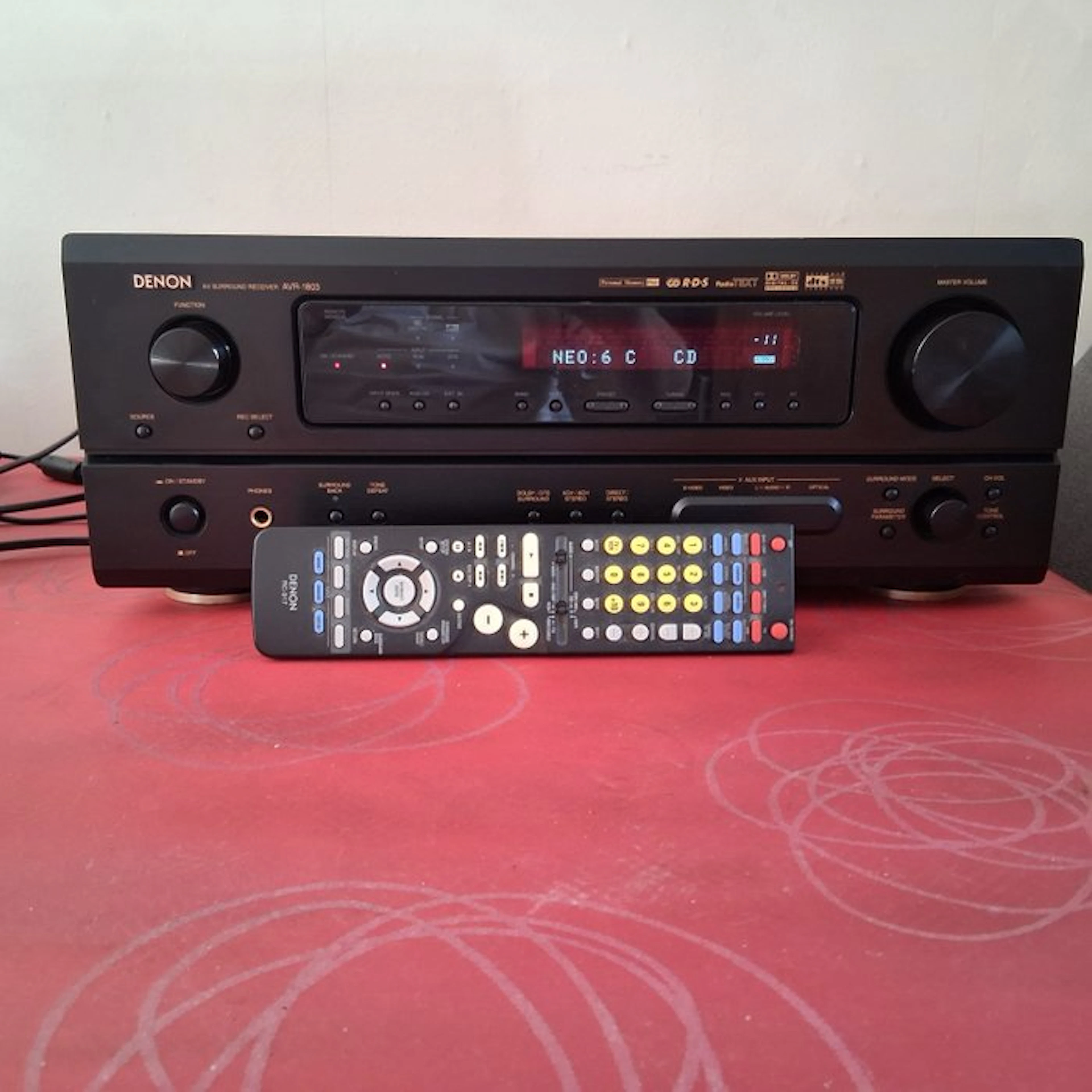 Denon - AVR-1803 / 6.1-Channel AV Surround Solid state multi-channel receiver