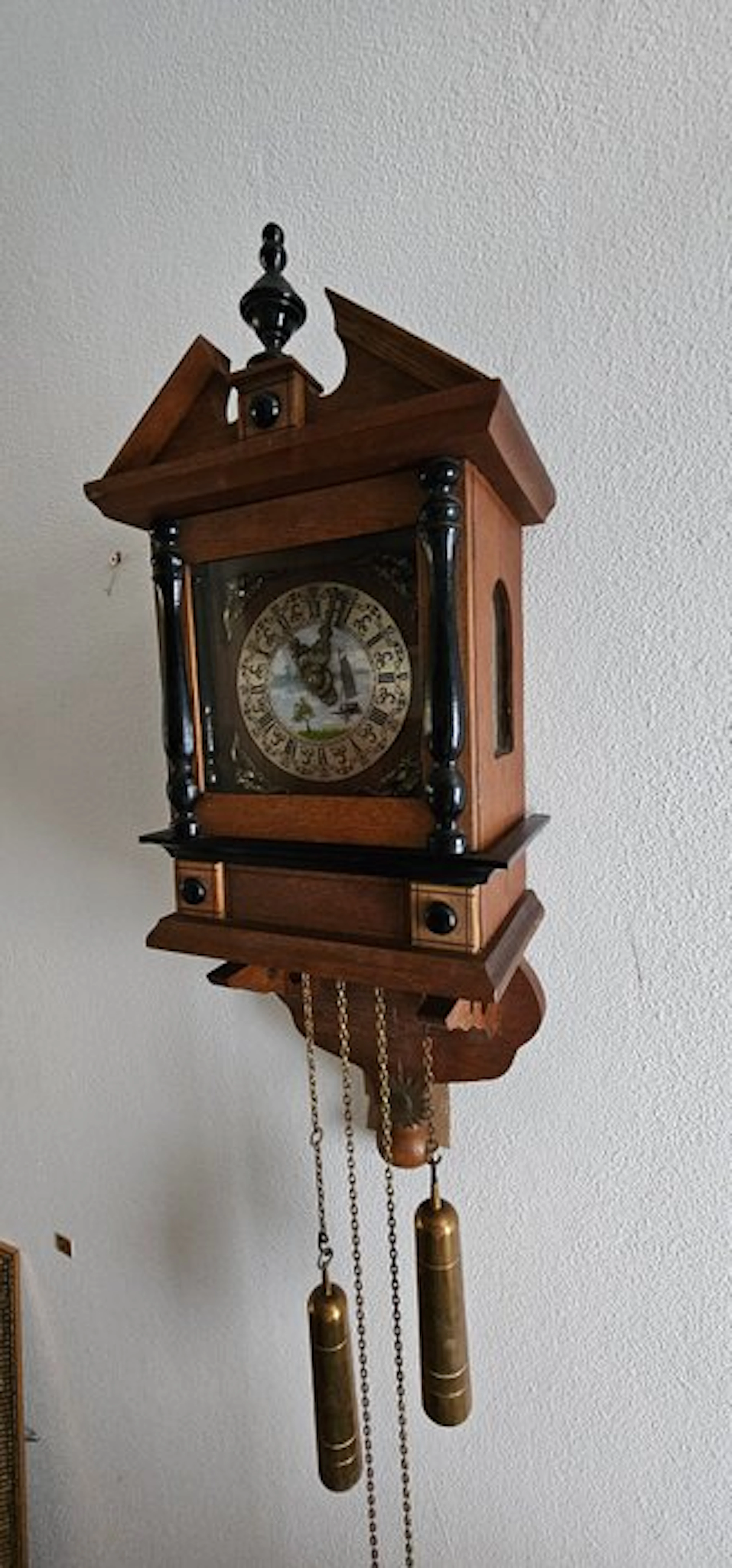 Grandfather clock - Wood, Copper - 1960-1970 - Handmade clock