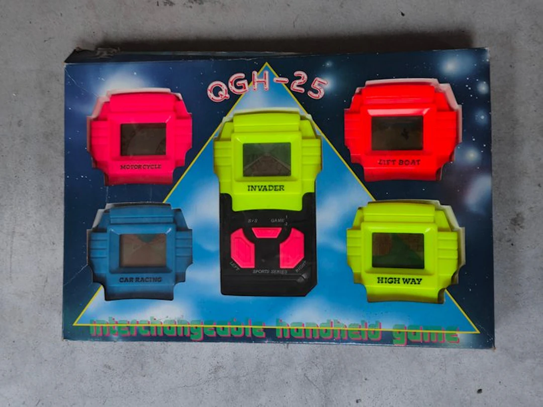 QGH - Raro Gioco Elettronico LCD Vintage "Interchangeable...