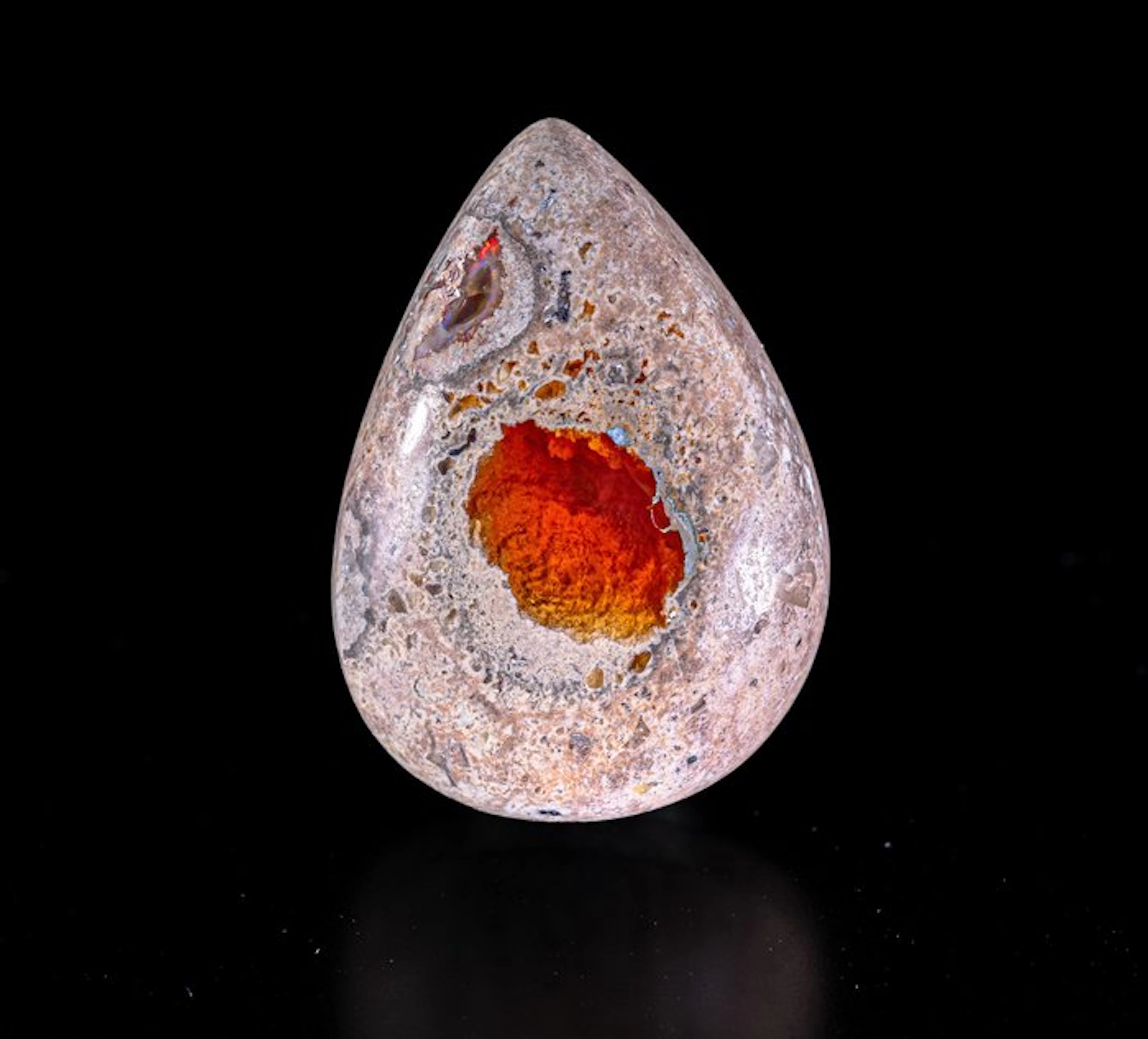 EXCEPTIONAL Fire Opal "Water Drop" - Mexico 20.10 carats...