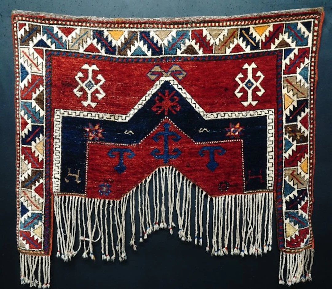 Rare antique Kazakh - Carpet - 118 cm - 95 cm - collector's item