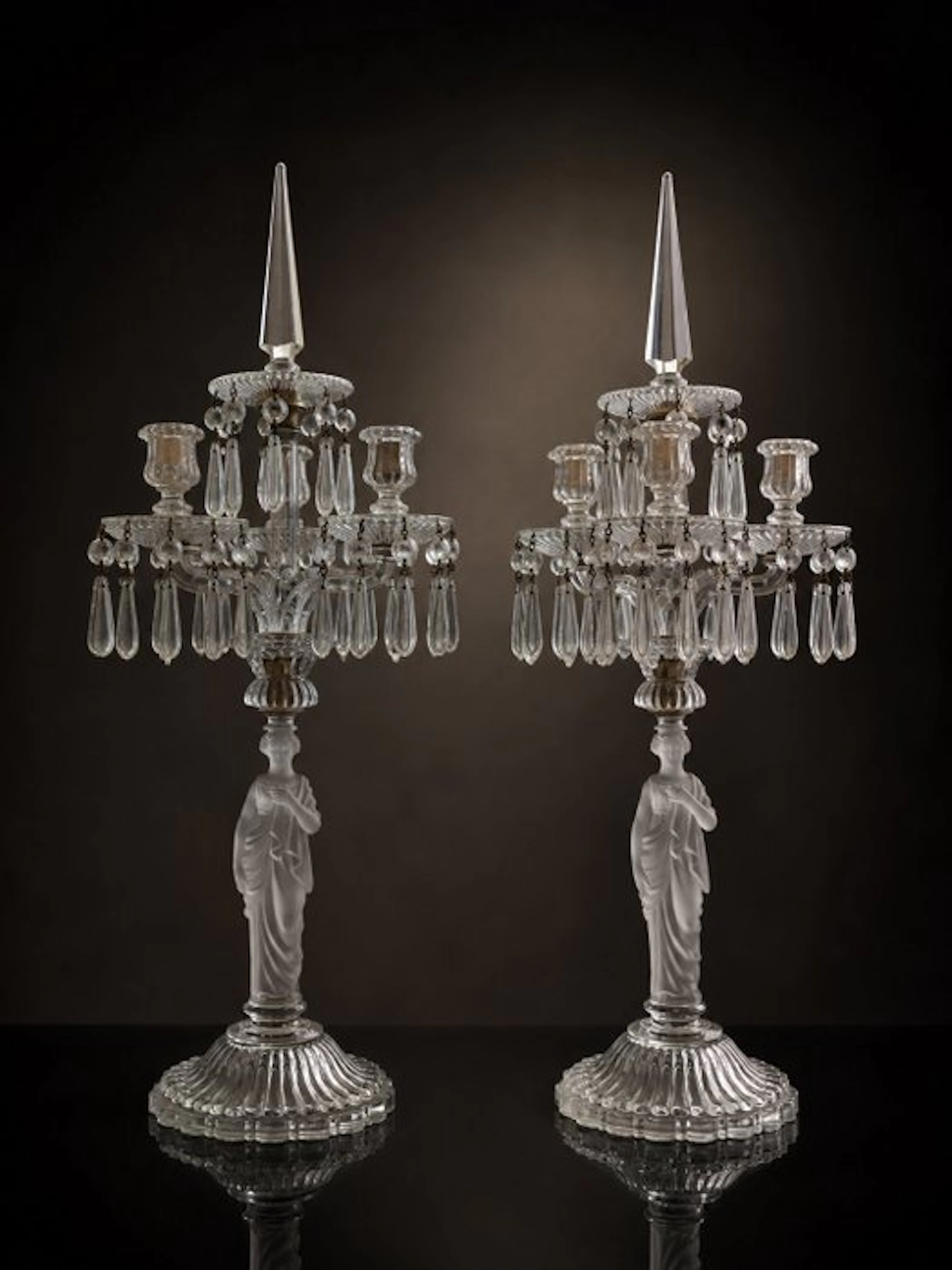 Baccarat - Candelabrum (2) - Crystal, Glass