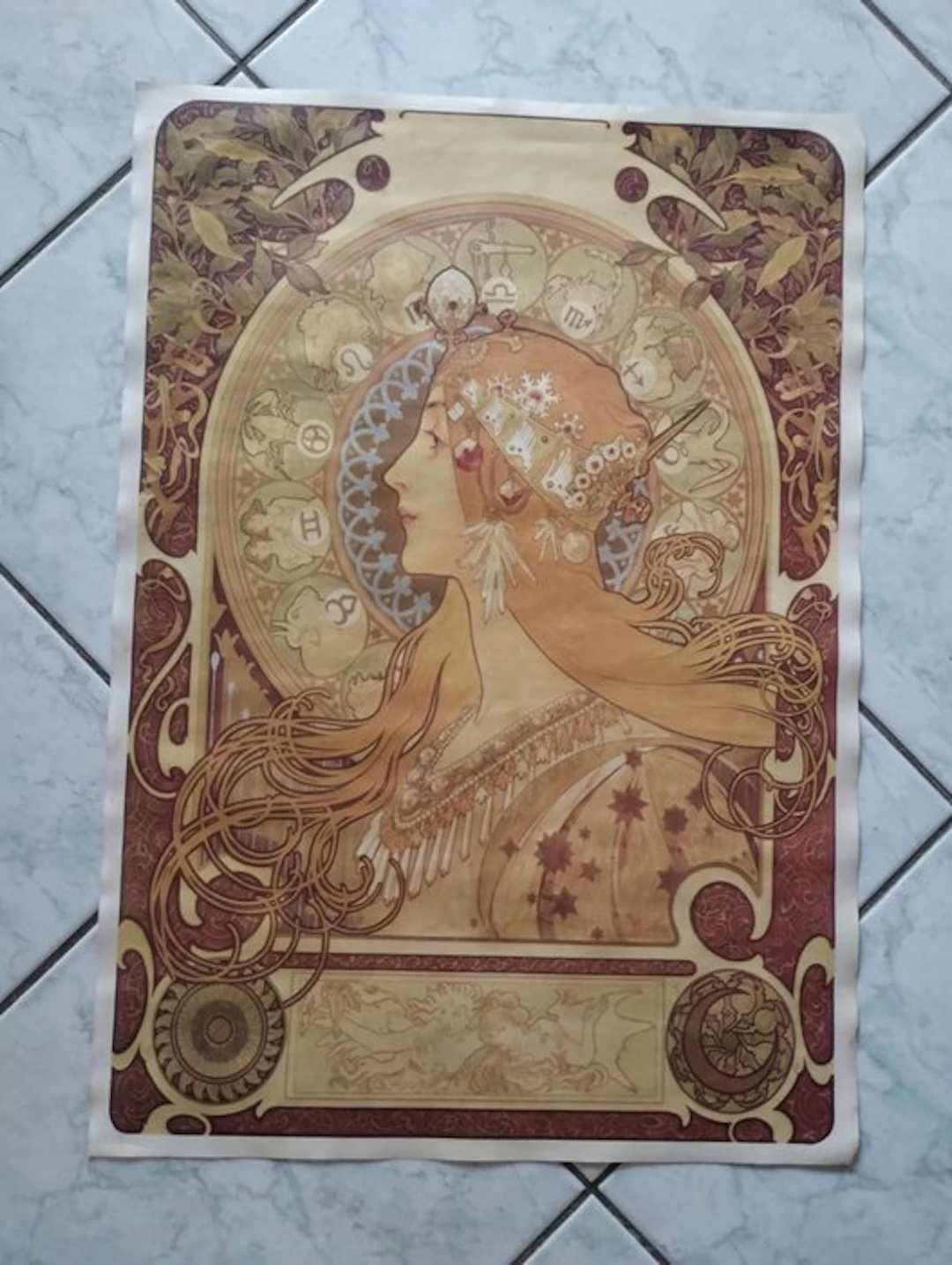 Alphonse Mucha (after) - Zodiaco - 1970s