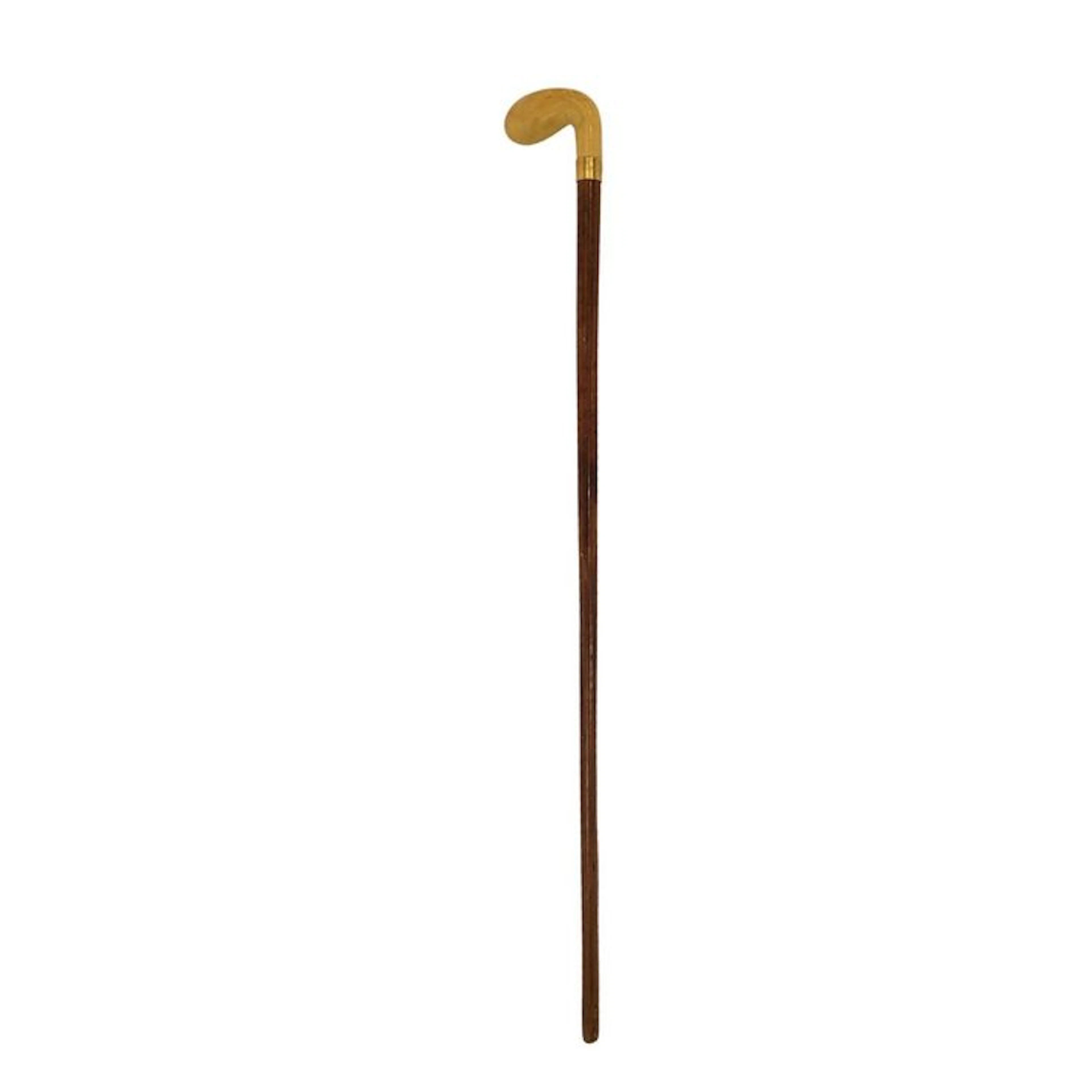 Walking stick - 18kt gold, Walnut