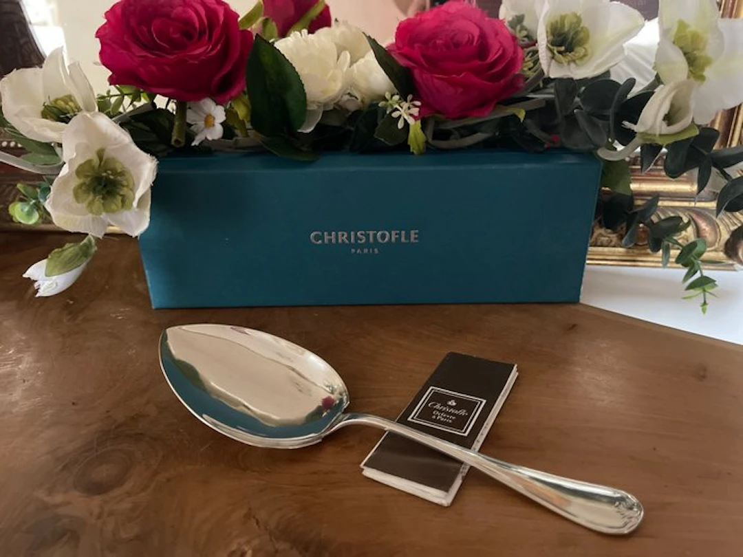 Christofle - Spoon - Ice shovel, Marot Bérain model - silvered metal