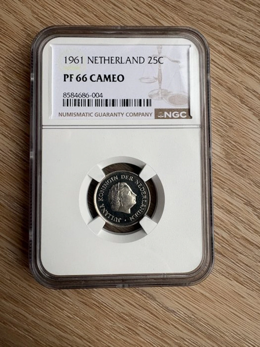 Netherlands. 25 Cents 1961 PROOF