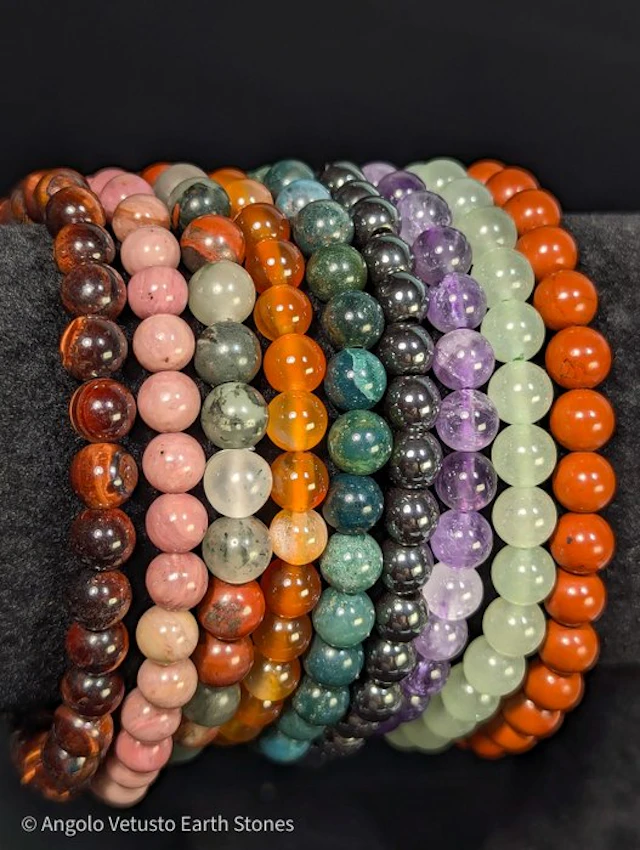 Natural High Quality Gemstone Bracelets Collection – Set...