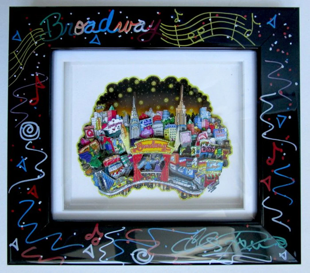 Charles Fazzino (1955) - 3D Broadway - handsigniert + Zeichnung / Unikat -