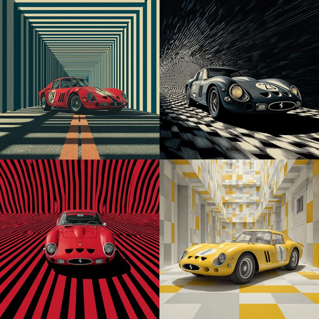 CREATIVE_HUB - 50 x 50 Set of 4 different Ferrari 250 GTO...