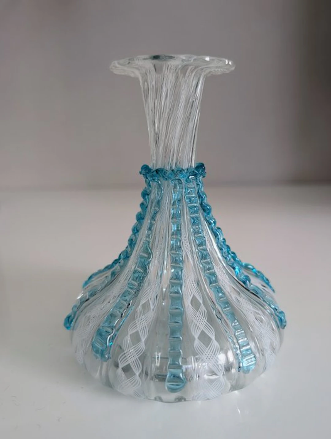 murano - Vase - Glass - Zanfirico filigree