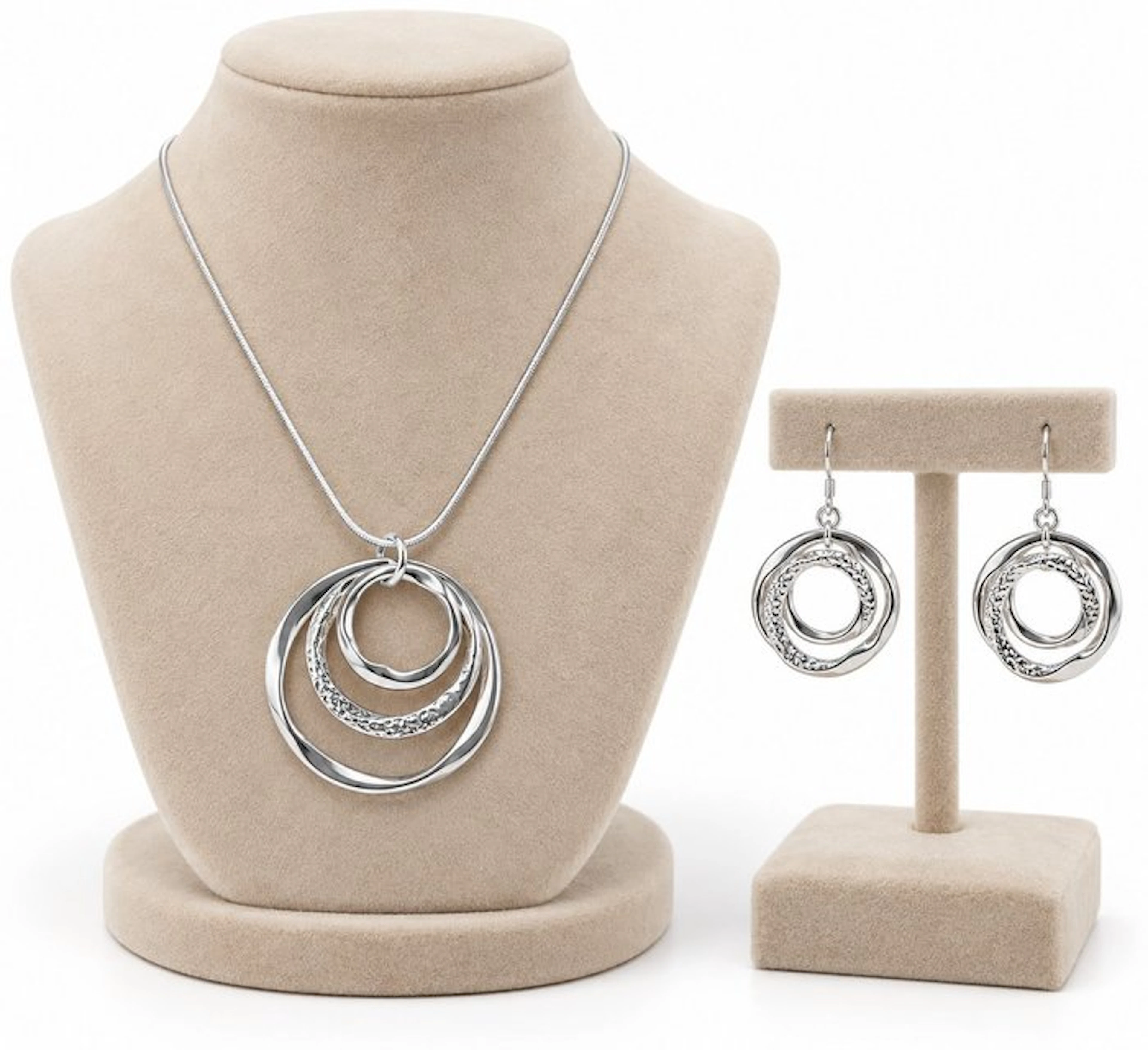 No reserve price - 2 piece jewellery set Silver