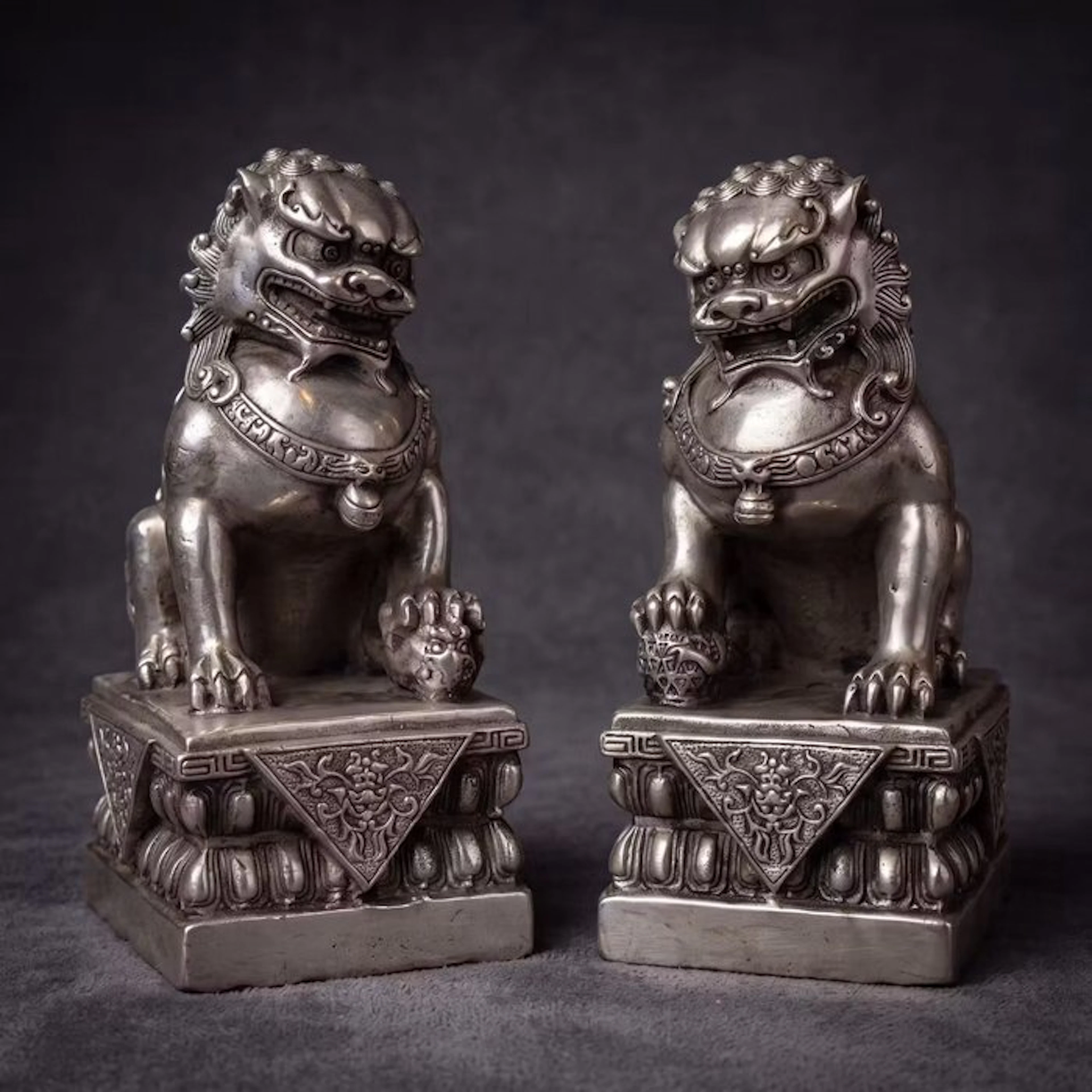 Groot formaat paar foo dogs - Bronze - China (No reserve price)
