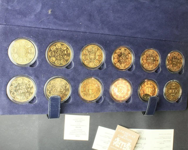 France. Coffret de 12 Médailles ÉCU Europa (1979-1995) en...