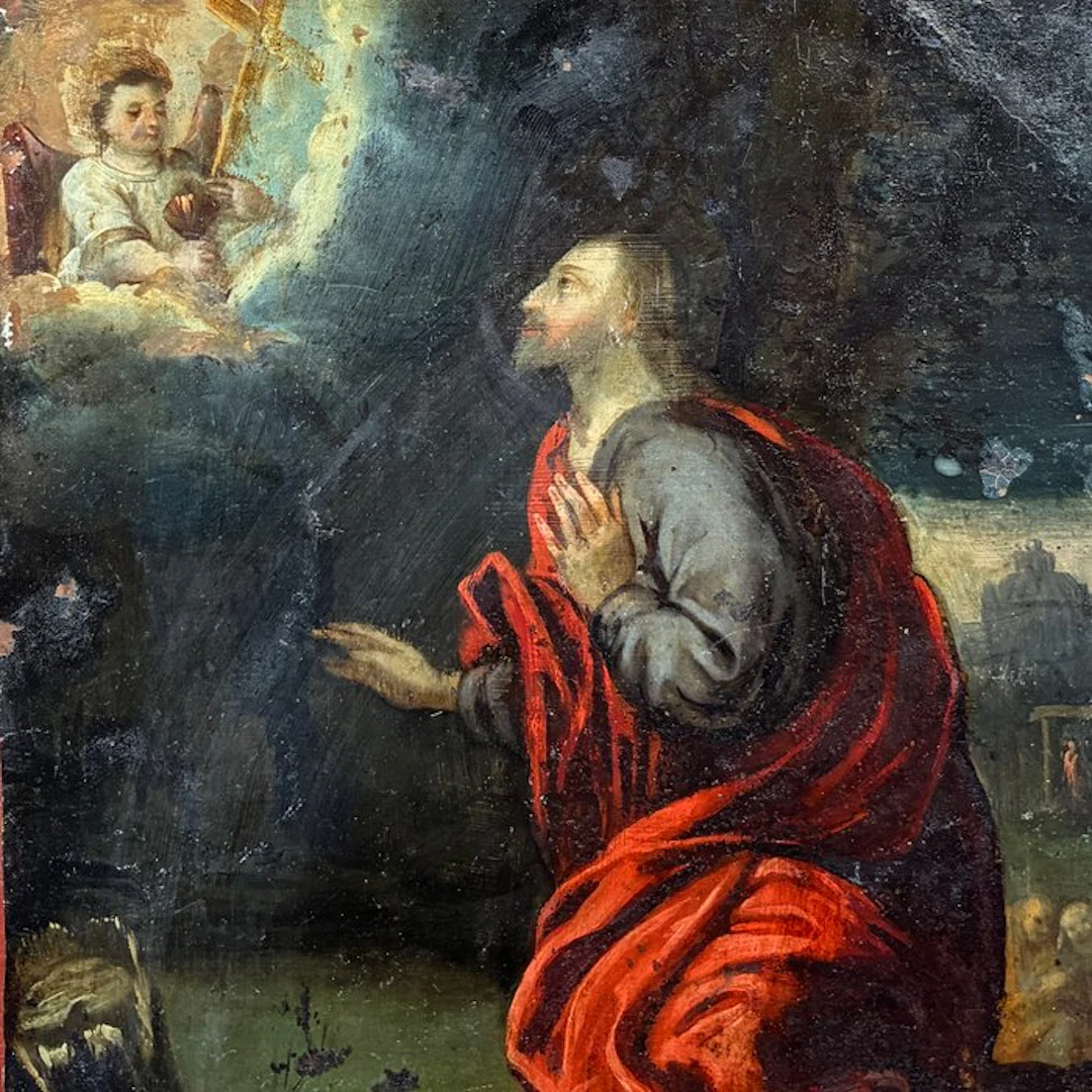 French school (XVII) - Christ au jardin des Oliviers...