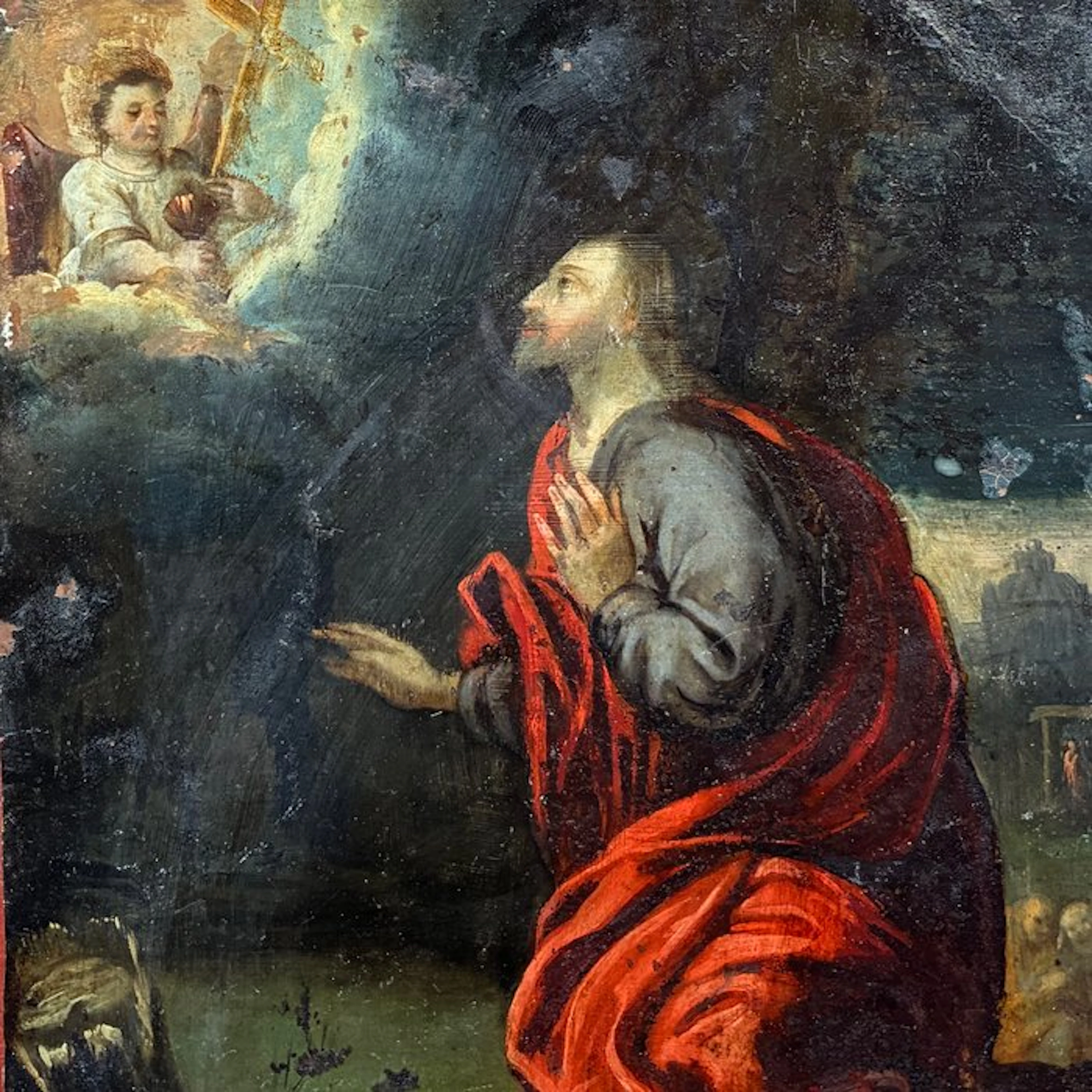 French school (XVII) - Christ au jardin des Oliviers...