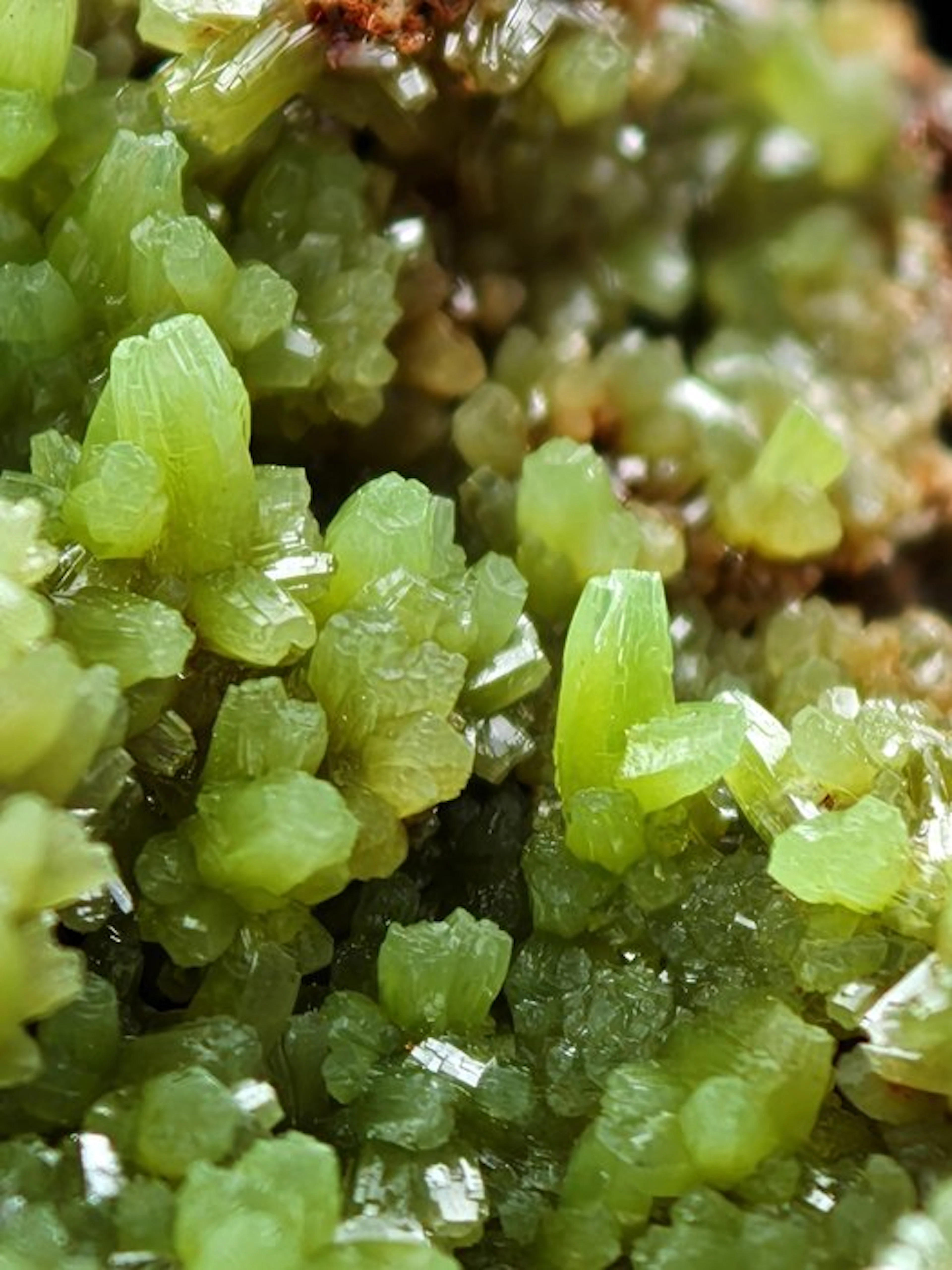 Rare fluorescent green pyromorphite