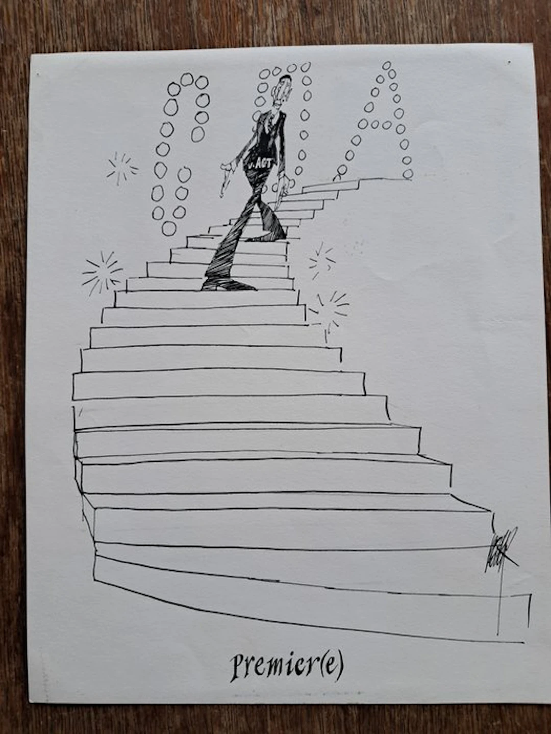 Peter van Straaten - 1 Original drawing - Premier(e)