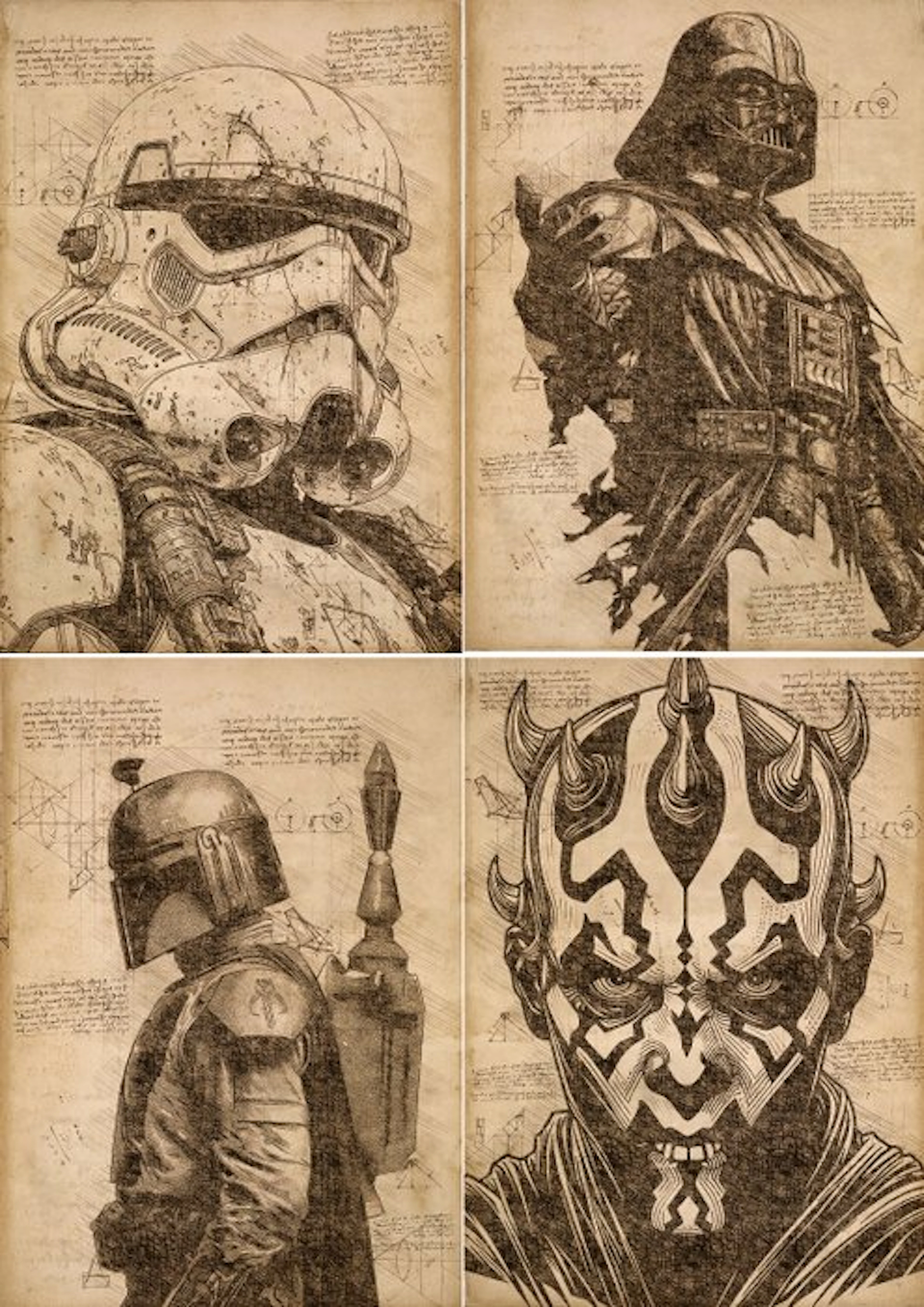 Boriani - 4 x Star Wars - Darth Vader