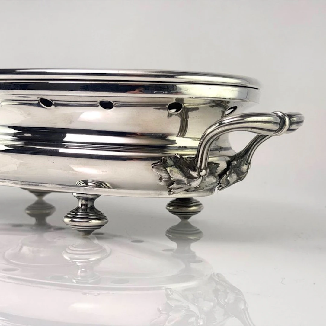 Christofle - Serving dish - Antique Oval chauffe-plat...