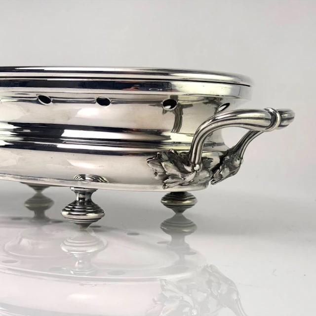 Christofle - Serving dish - Antique Oval chauffe-plat...