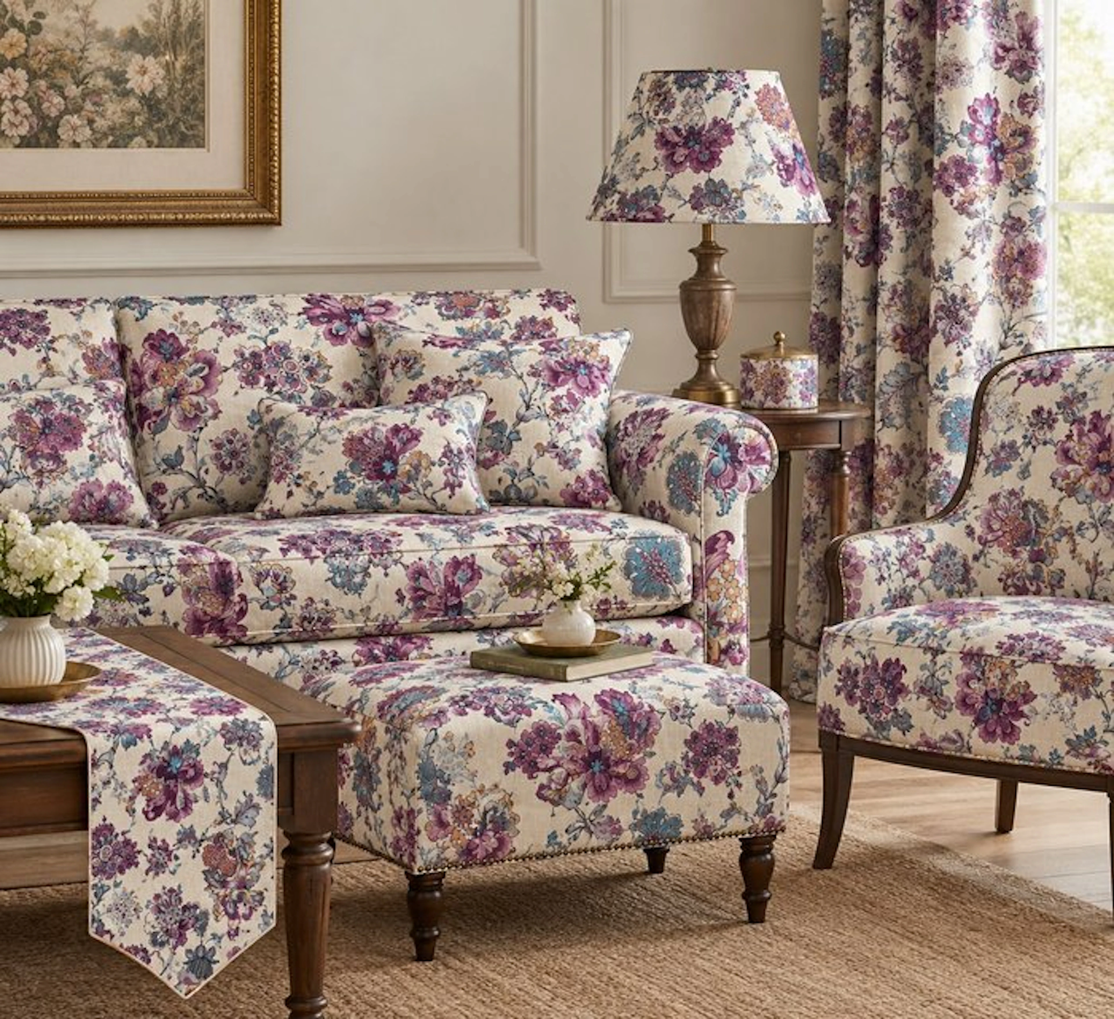 fabric of the famous Paisley floral pattern - Textile - 280 cm - 260 cm