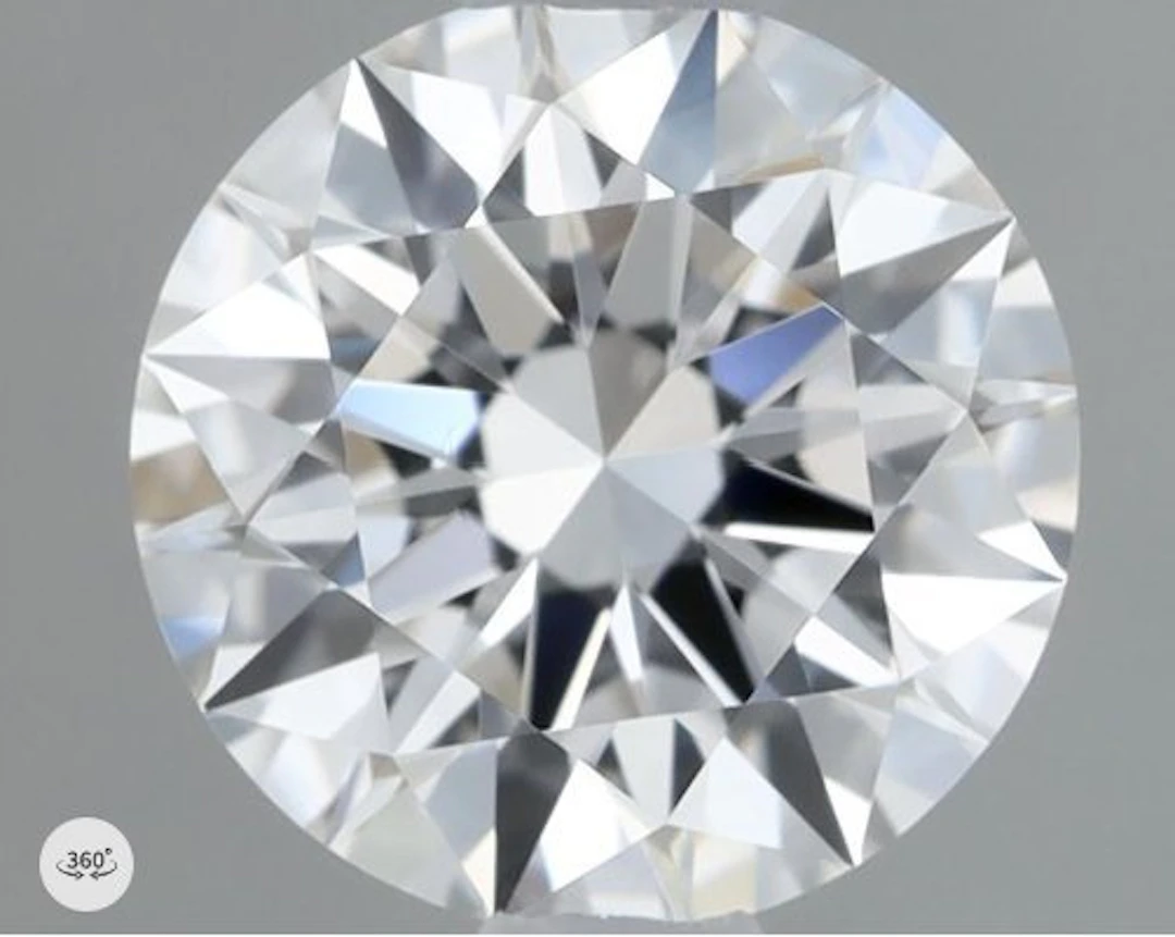 1 pcs Diamond (Natural) - 0.54 ct - Round - D...