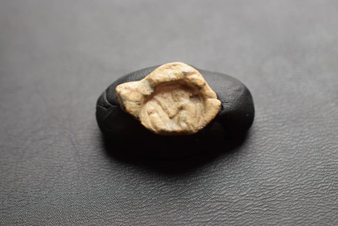 Ancient Roman, Empire Lead Ancient Roman Erotic Lead Seal Depicting Priapus