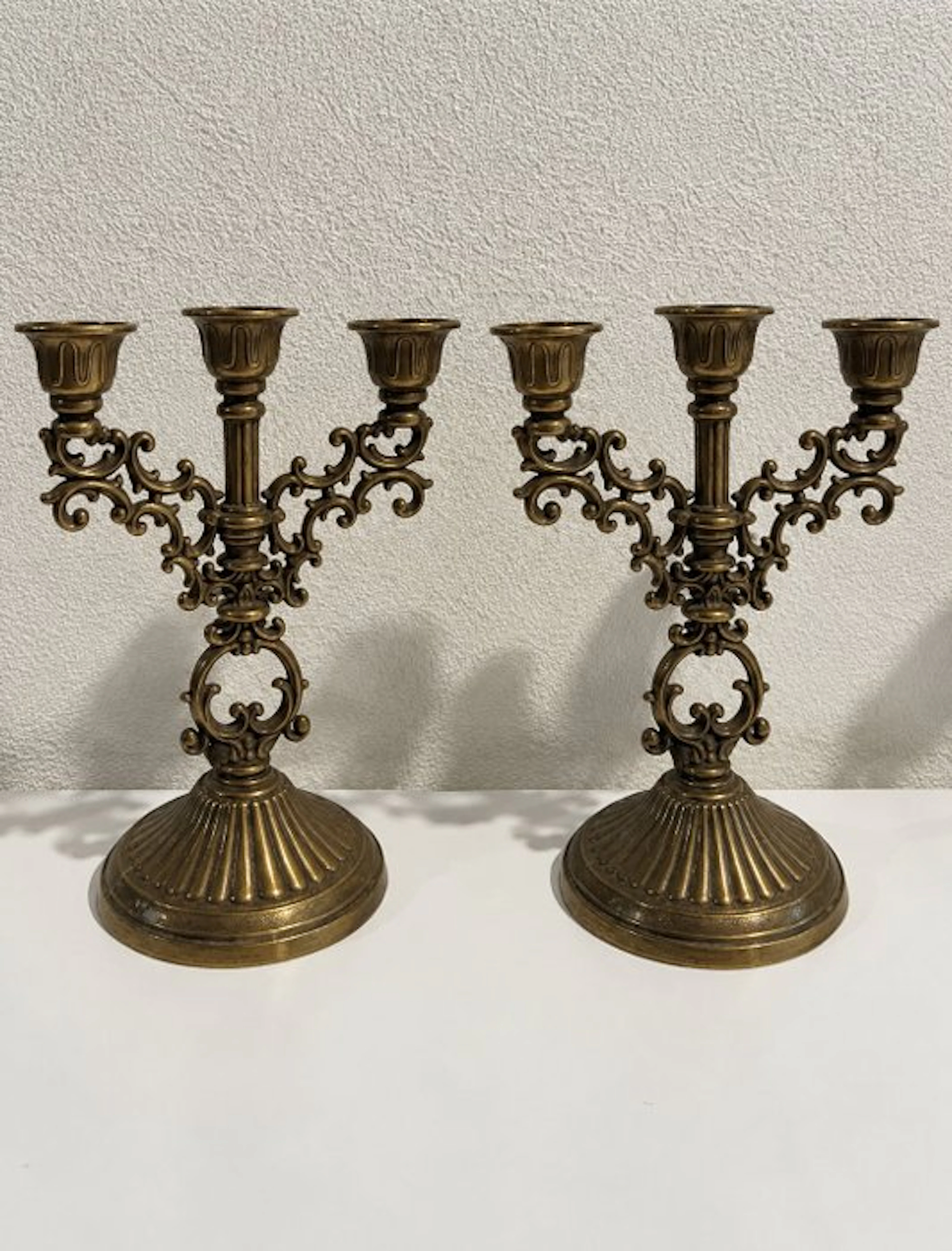 Candleholder (2) - Brass, Metal