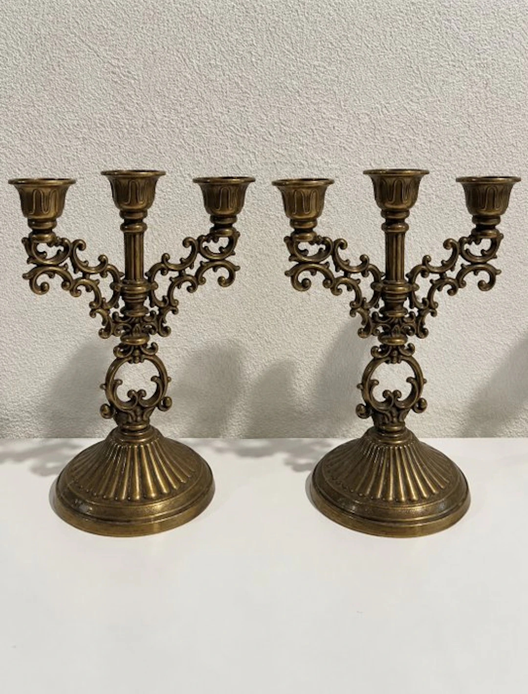 Candleholder (2) - Brass, Metal